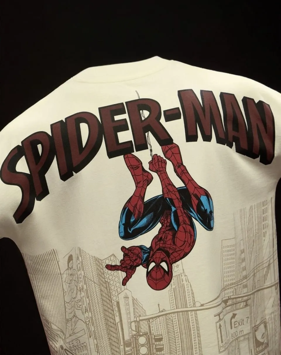 Marvel spiderman graphics round neck t-shirt thumbnail 2