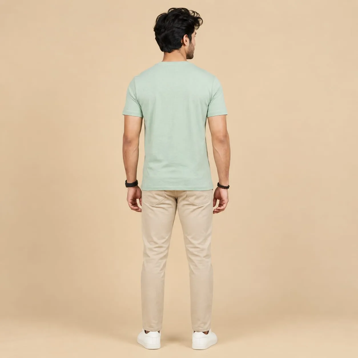 Sea-foam green crew-neck t-shirt thumbnail 2