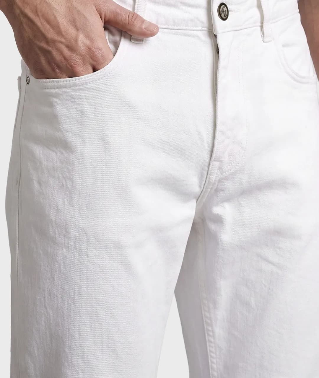 White bootcut casual jeans thumbnail 2