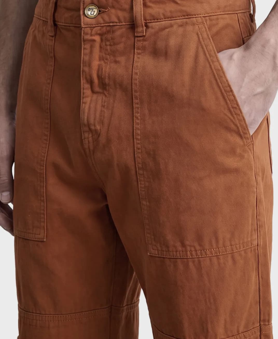 Men's brown fit jeans thumbnail 3