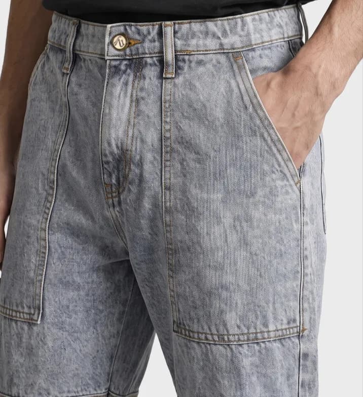Mens grey Regular jeans thumbnail 3