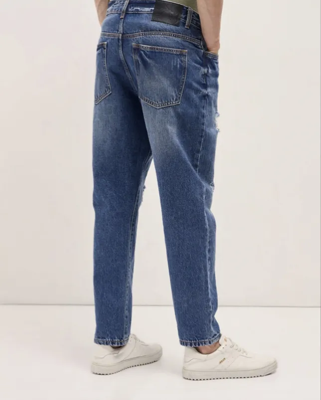 Men mid blue light bear jeans thumbnail 2