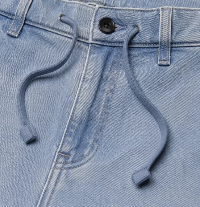 Men light blue drawstring jeans thumbnail 4