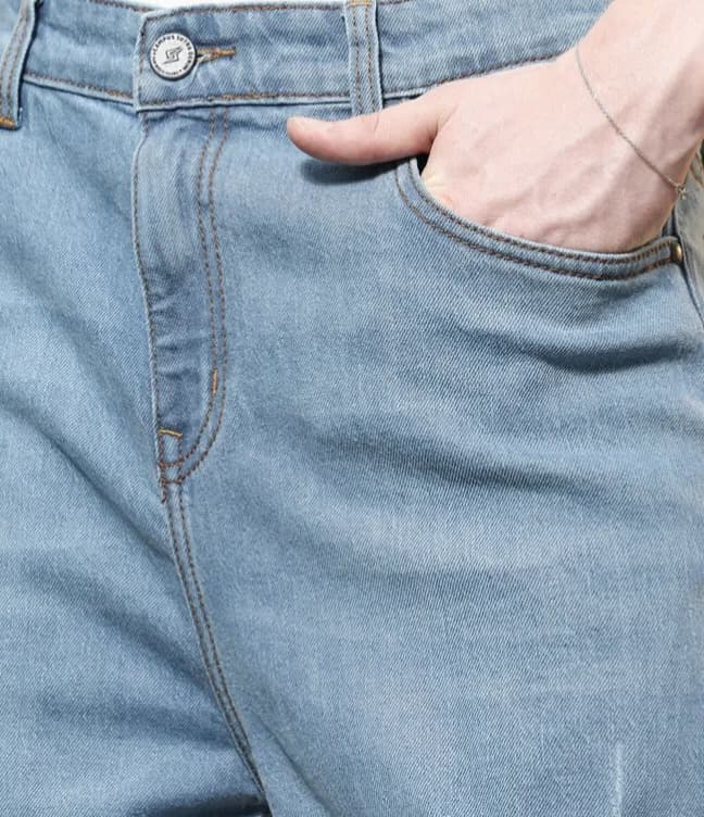 Light blue denim jeans thumbnail 4