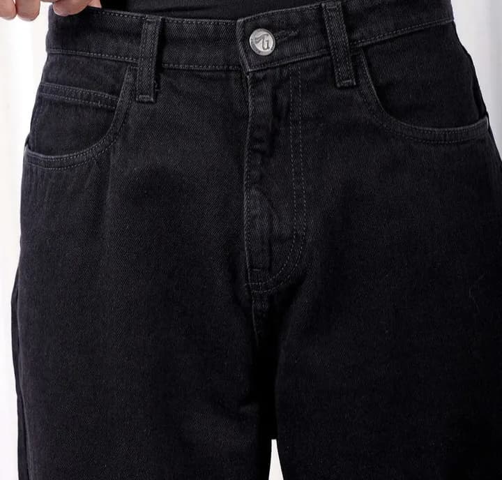 Black loose fit jeans thumbnail 2