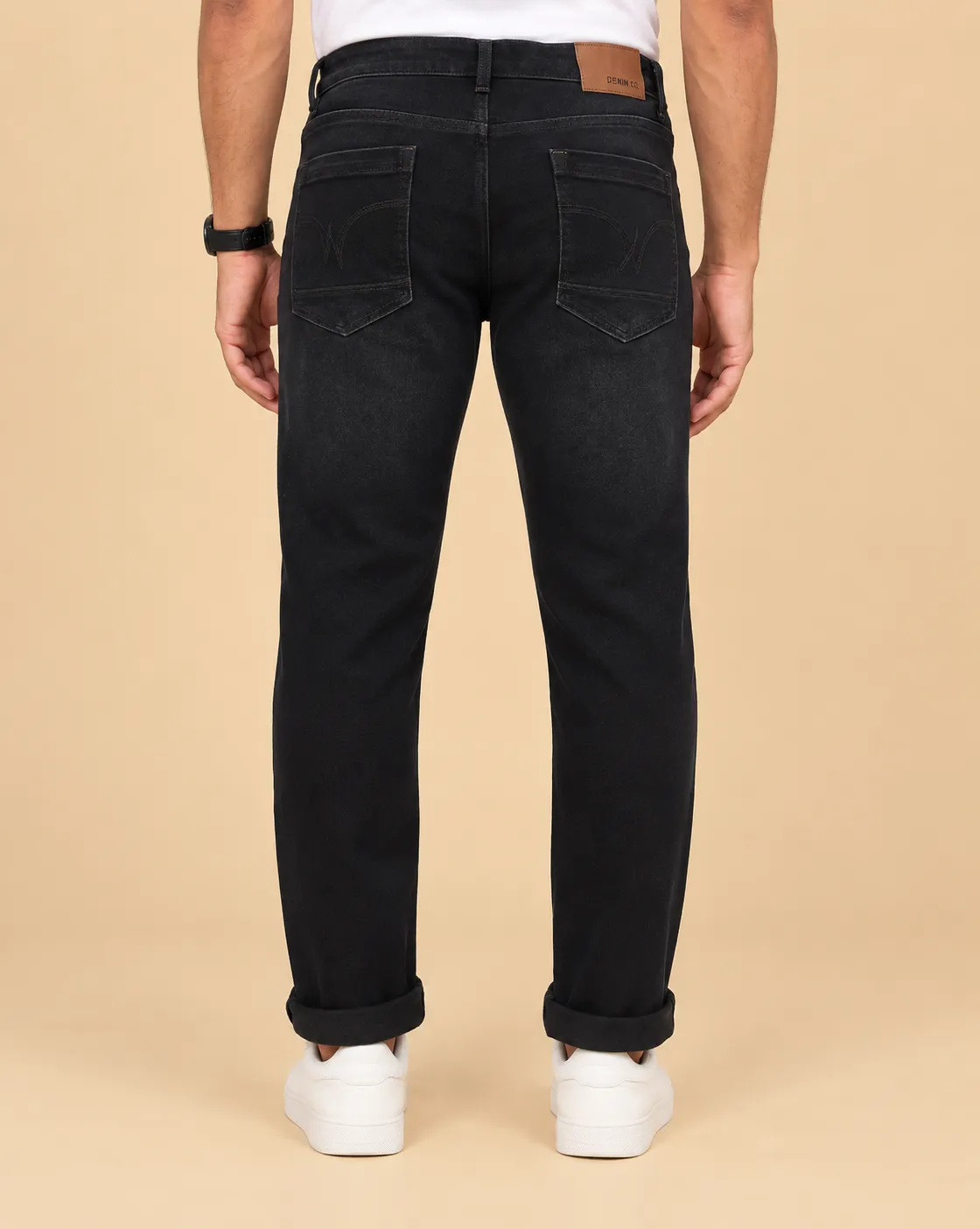 Black mid rise slim jeans thumbnail 4