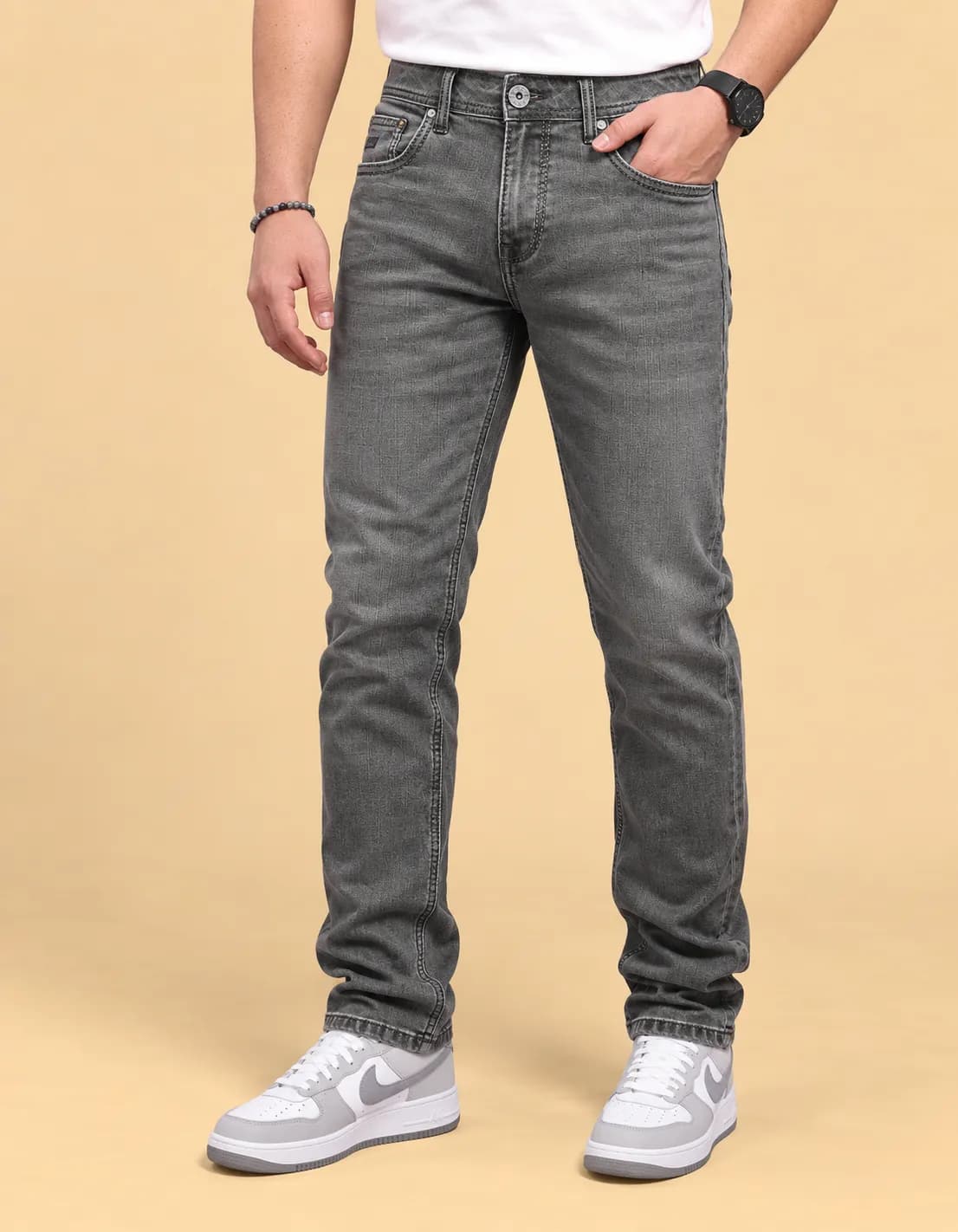 Olive midrise loose jeans thumbnail 2