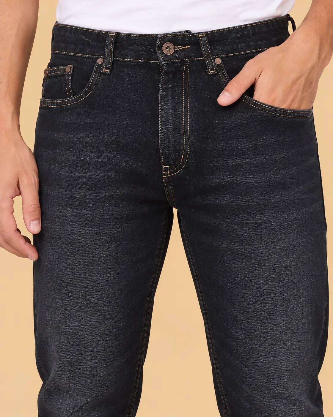 Blach mid wash fly jeans thumbnail 4