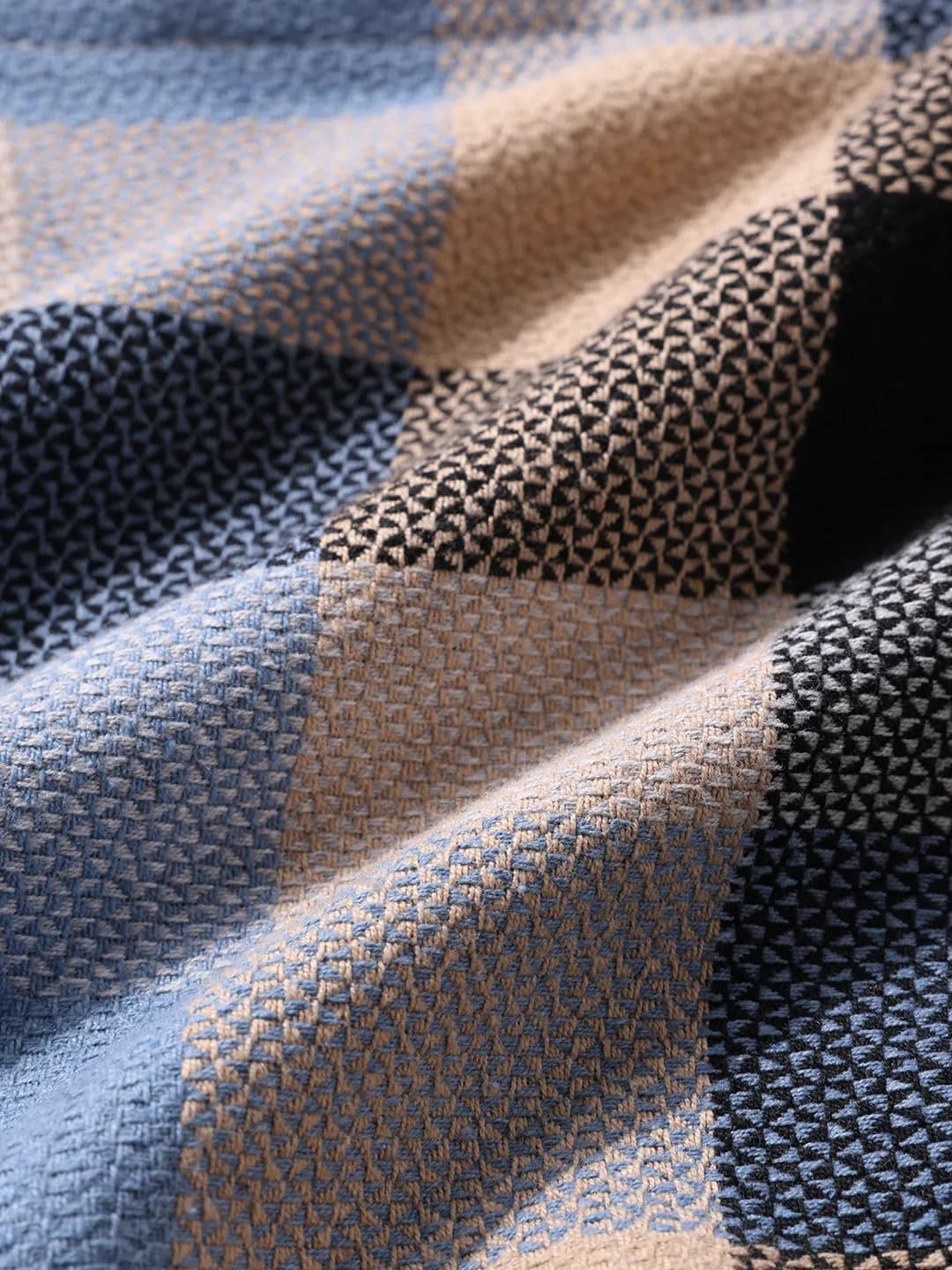 Khaki Relaxed checkered thumbnail 4