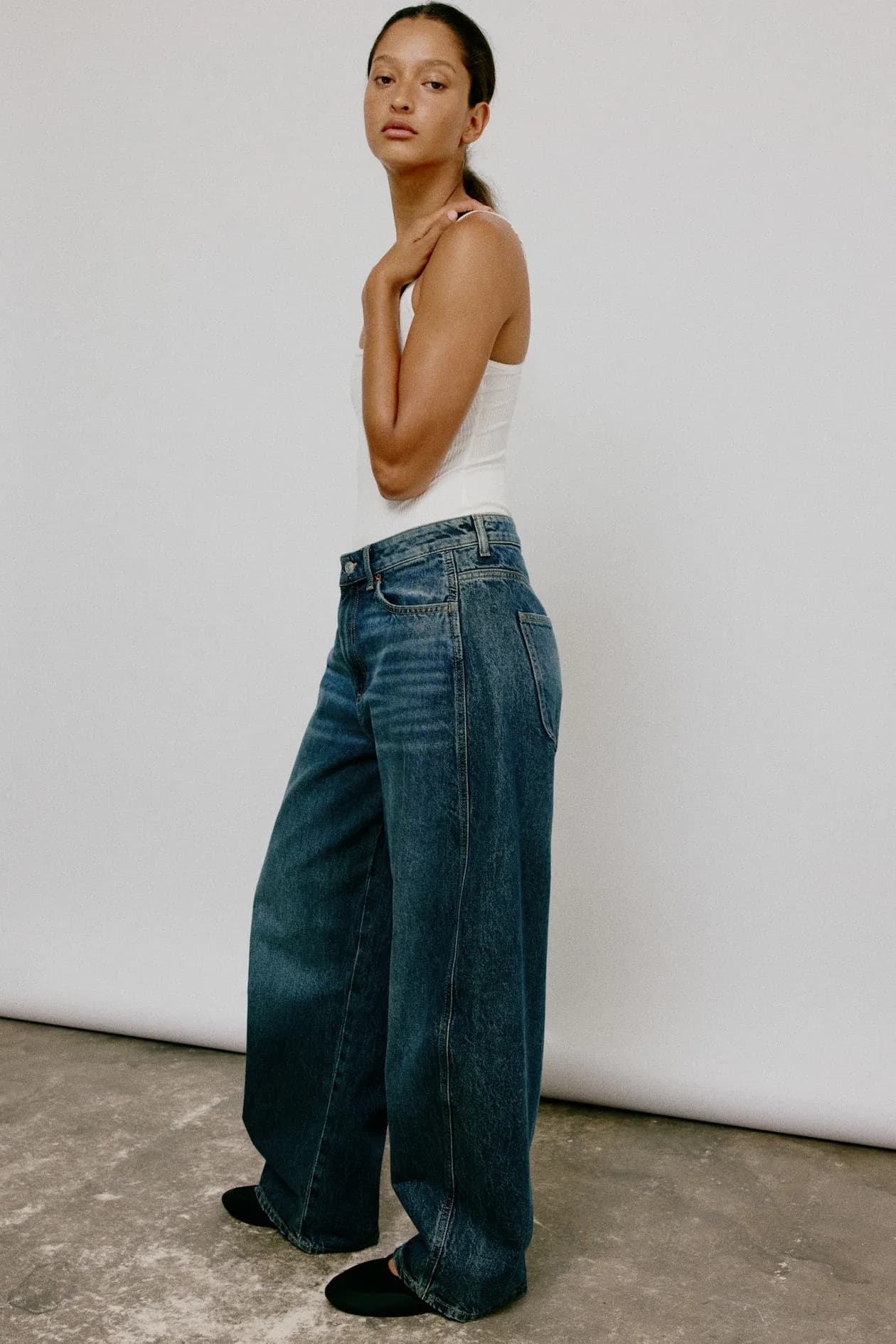 Women’s Light Blue High Waist Straight Fit Wide Leg Denim Jeans thumbnail 6