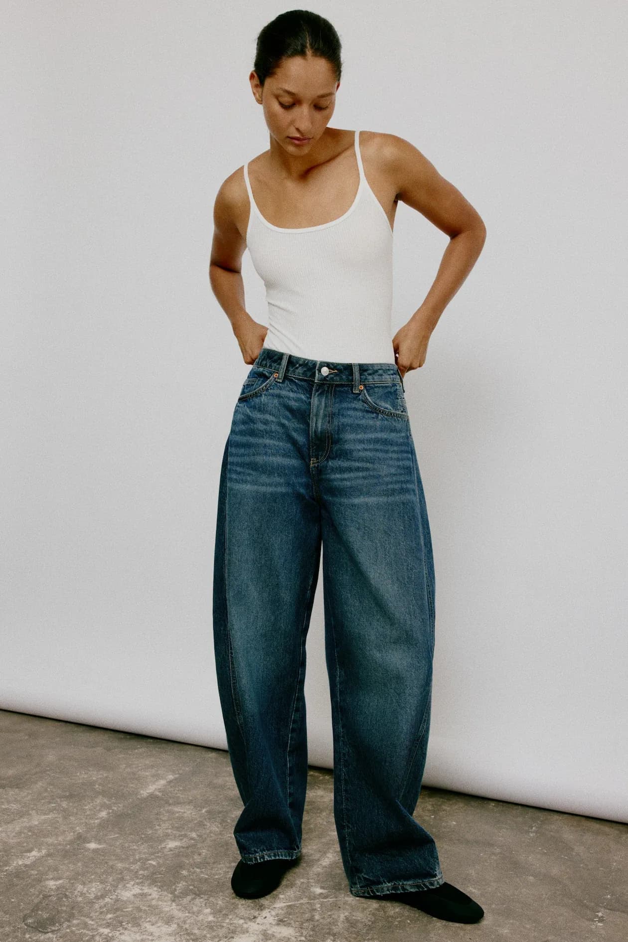 Women’s Light Blue High Waist Straight Fit Wide Leg Denim Jeans thumbnail 2
