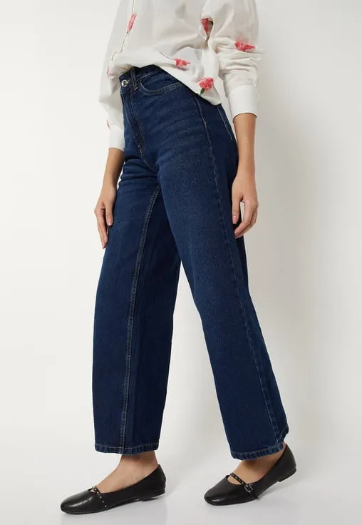 Women Washed Wide Leg Jeans thumbnail 2
