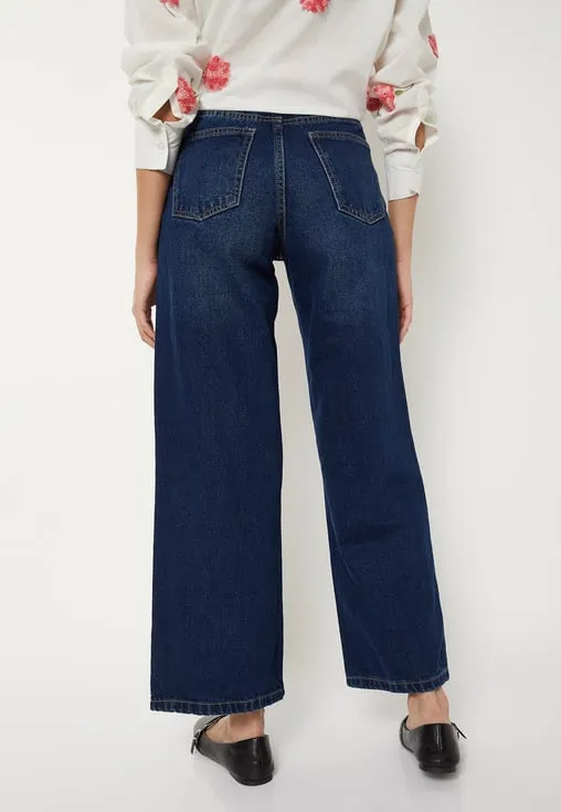 Women Washed Wide Leg Jeans thumbnail 3