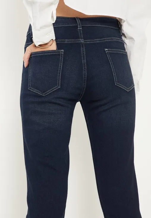 Women Solid Ankle Grazer Jeans thumbnail 5