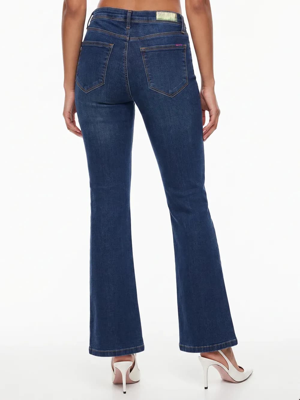 Dark Blue High-Rise Flare Jeans thumbnail 4