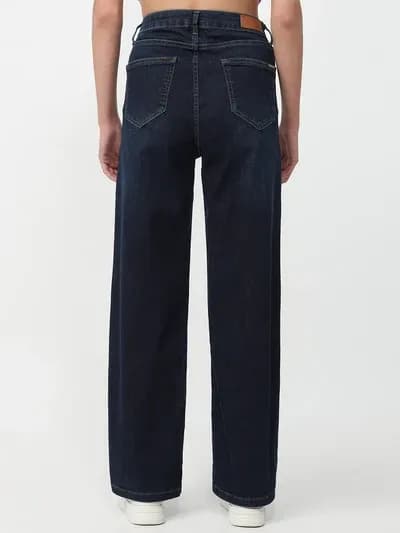 Dark Blue High-Rise Baggy Jeans thumbnail 4