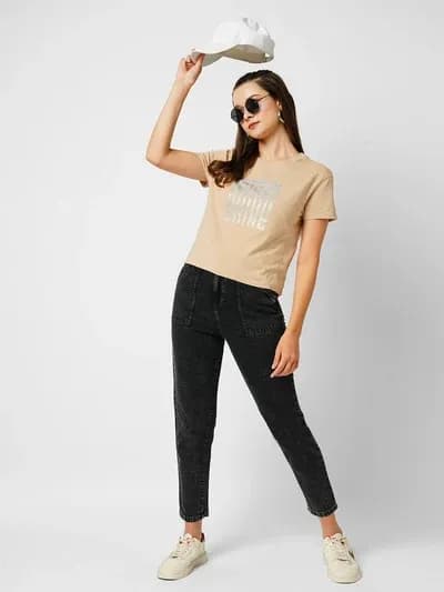 Carbon Black High-Rise Baggy Fit Jeans thumbnail 4