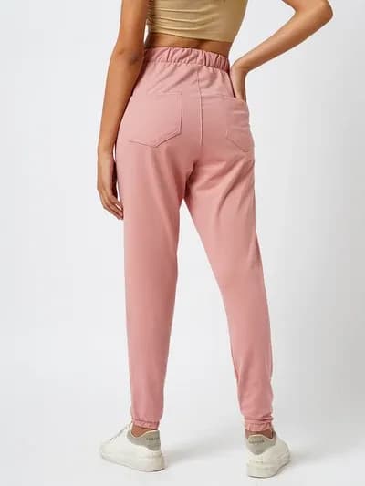 Blush Pink Mid-Rise Joggers thumbnail 2