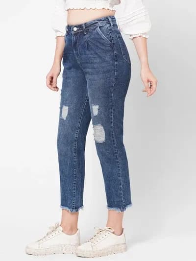 Light Blue High-Rise Baggy Fit Jeans thumbnail 2