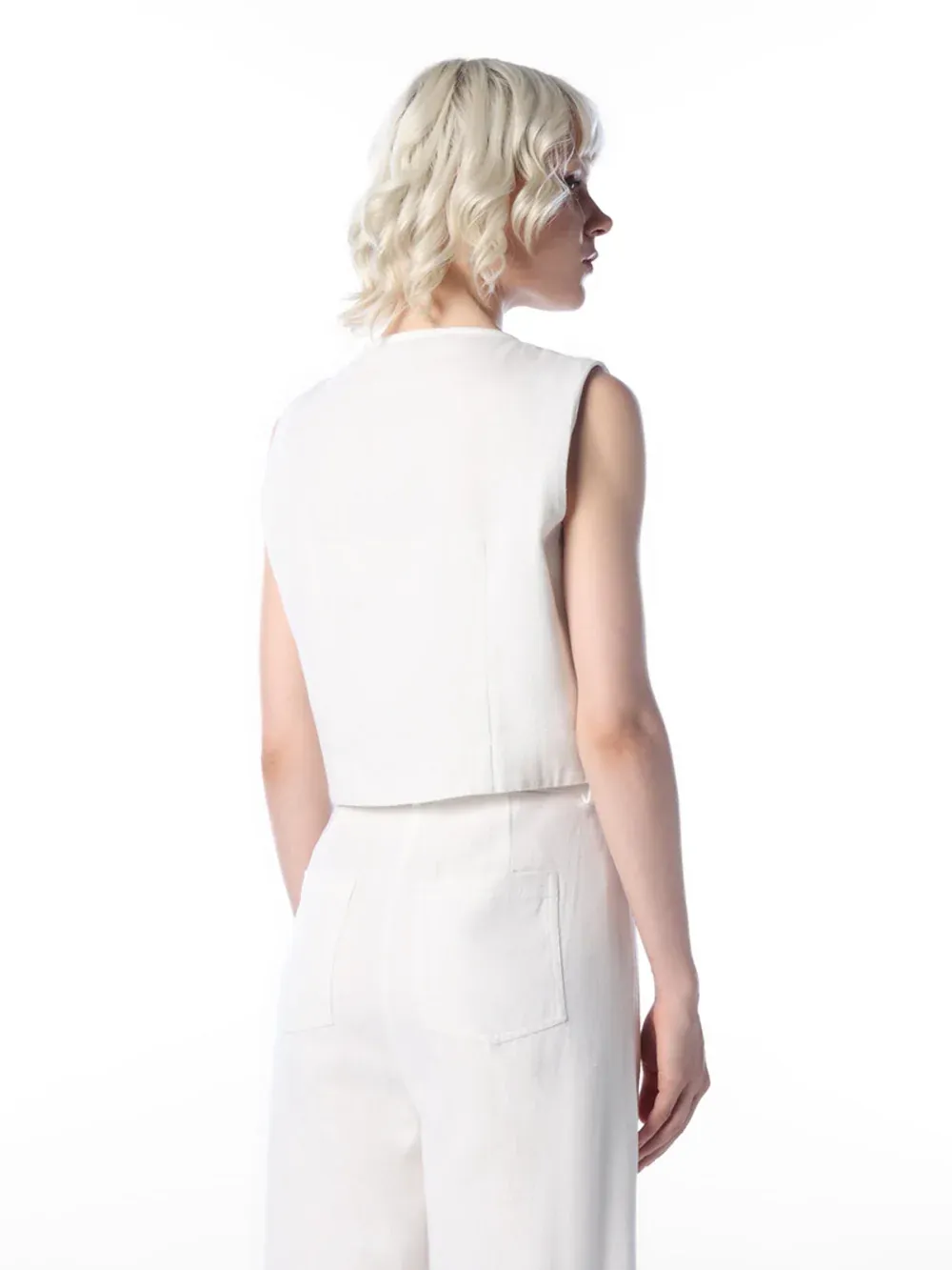 White Embroidered Cotton Top thumbnail 3