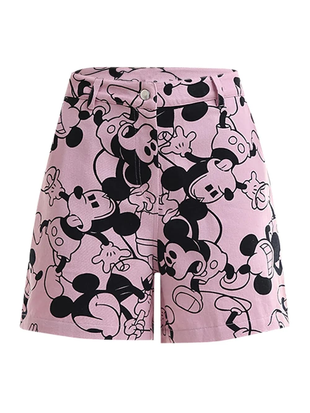 Mickey Pink Printed Co-Ord Set Denim Shorts thumbnail 4