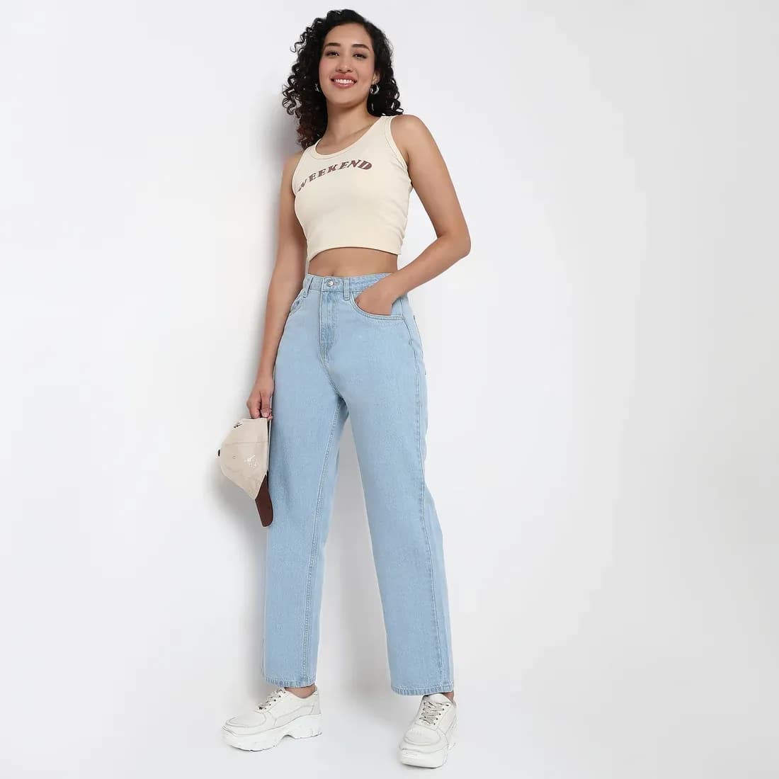 Straight Fit High Rise Jeans thumbnail 2