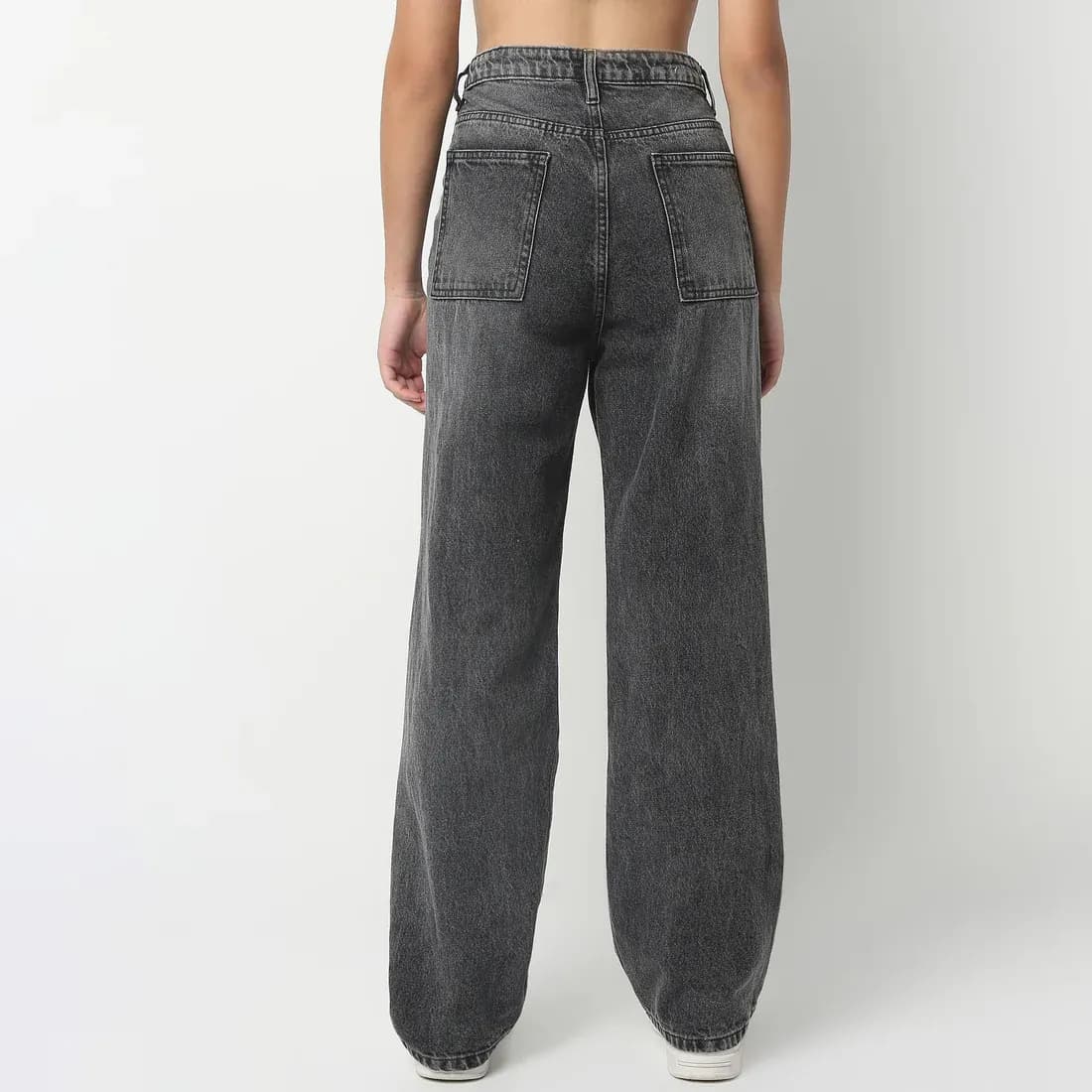 Full Length Straight Fit Pinholes Solid Jeans thumbnail 3