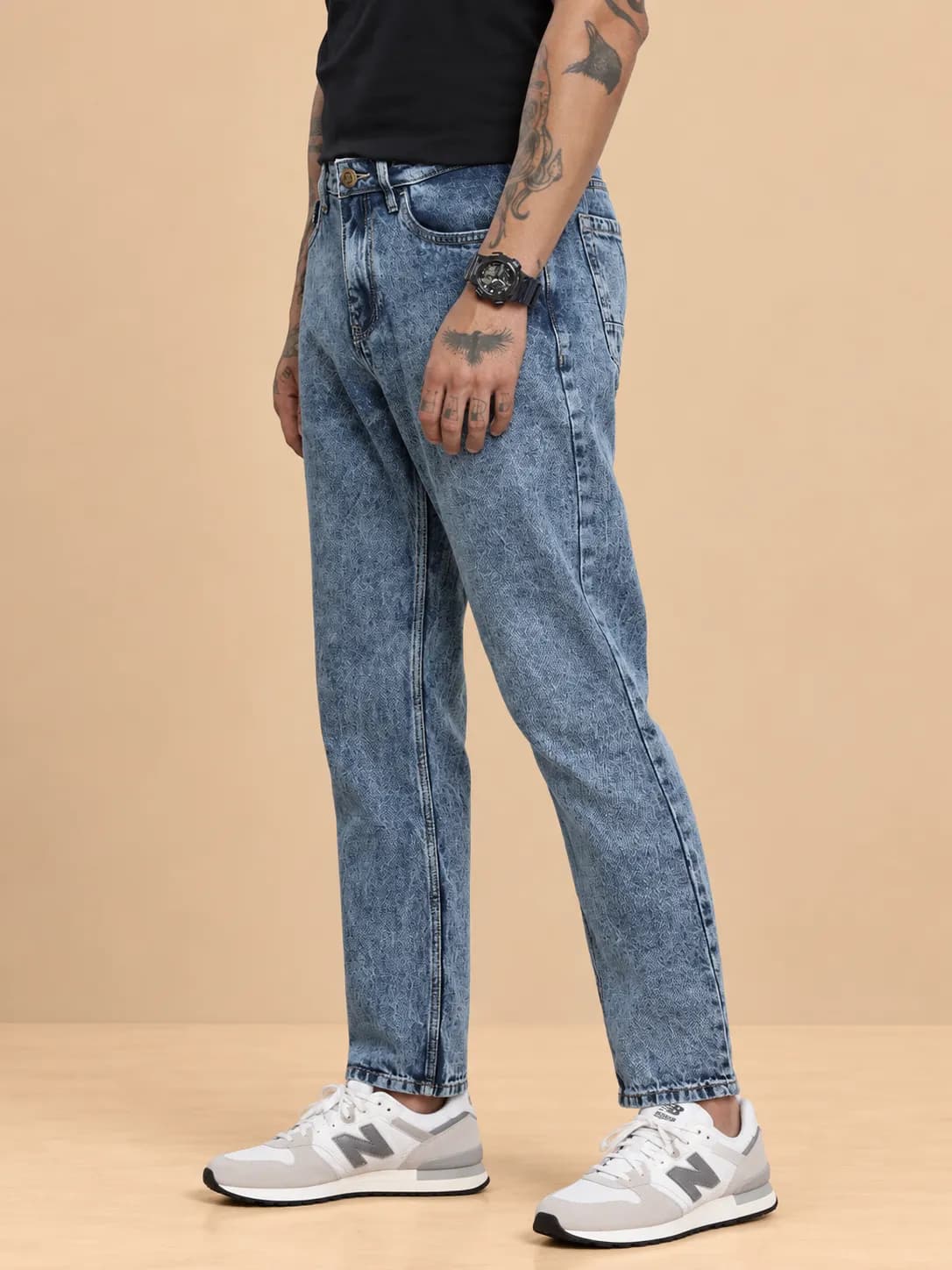Men's blue casual jeans