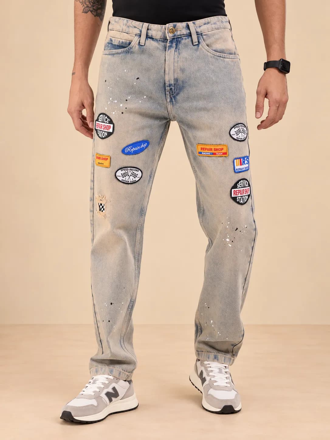 Blue vintage jeans