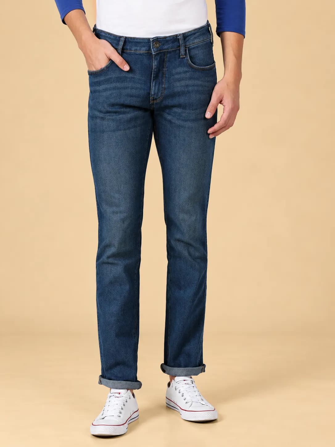 Men blue skanders slim jeans
