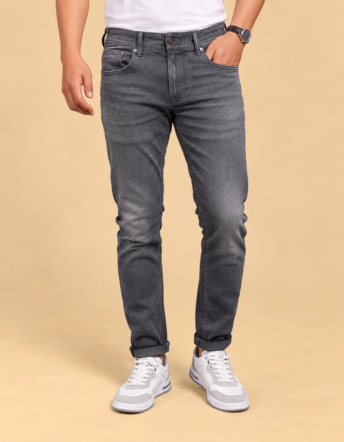 Med grey Low rise jeans