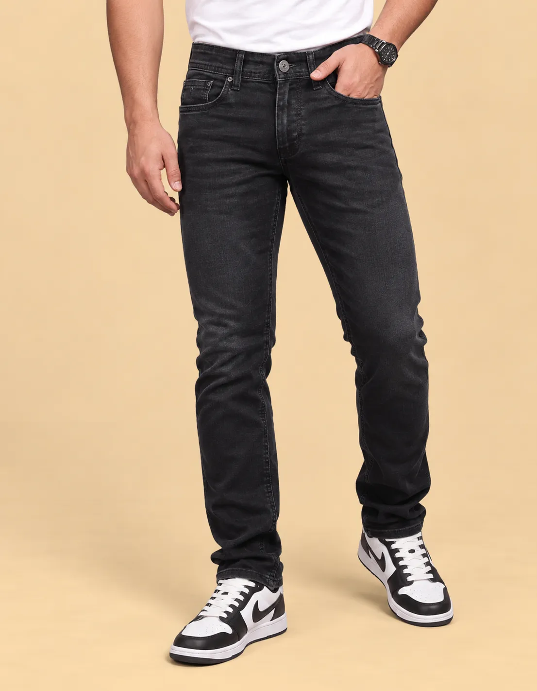 Charcoal grey mide rise