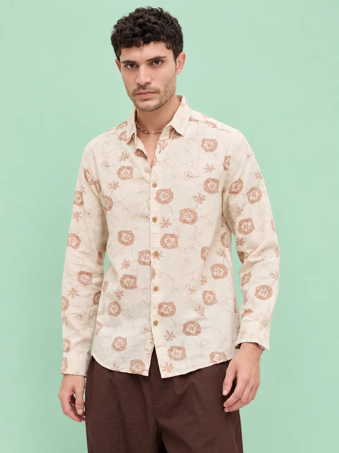 Intricate soft beige