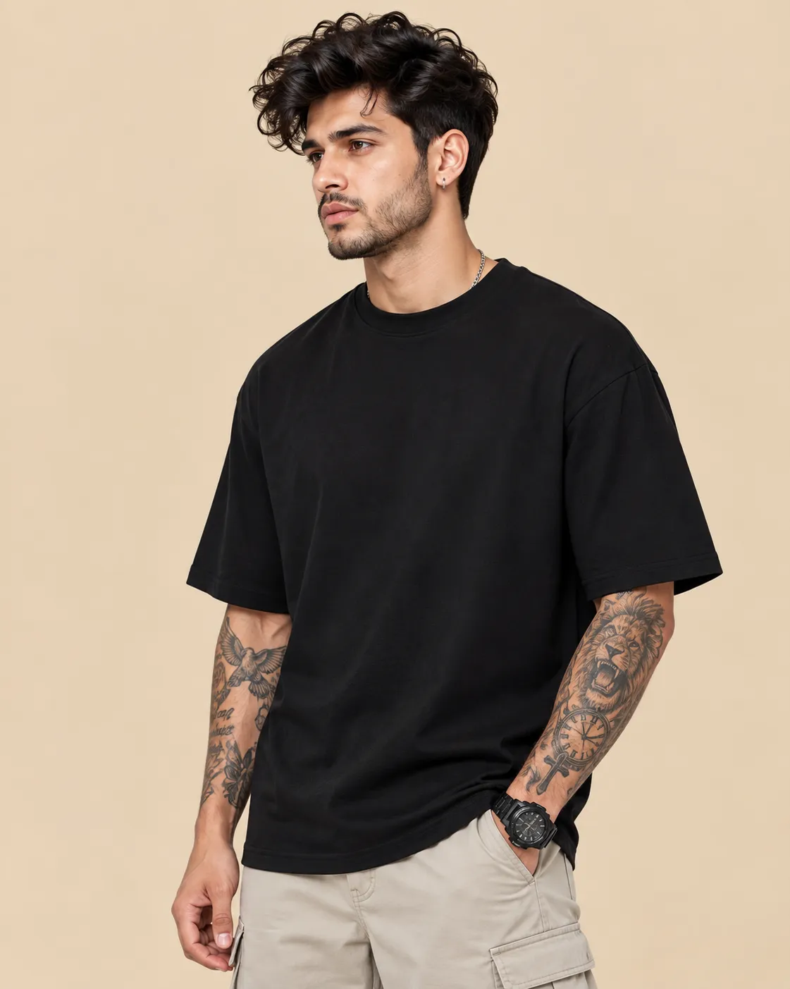 Black oversized t-shirt