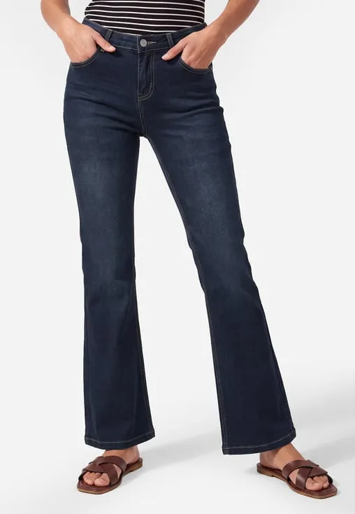 Women High-Rise Kick Flare Jeans