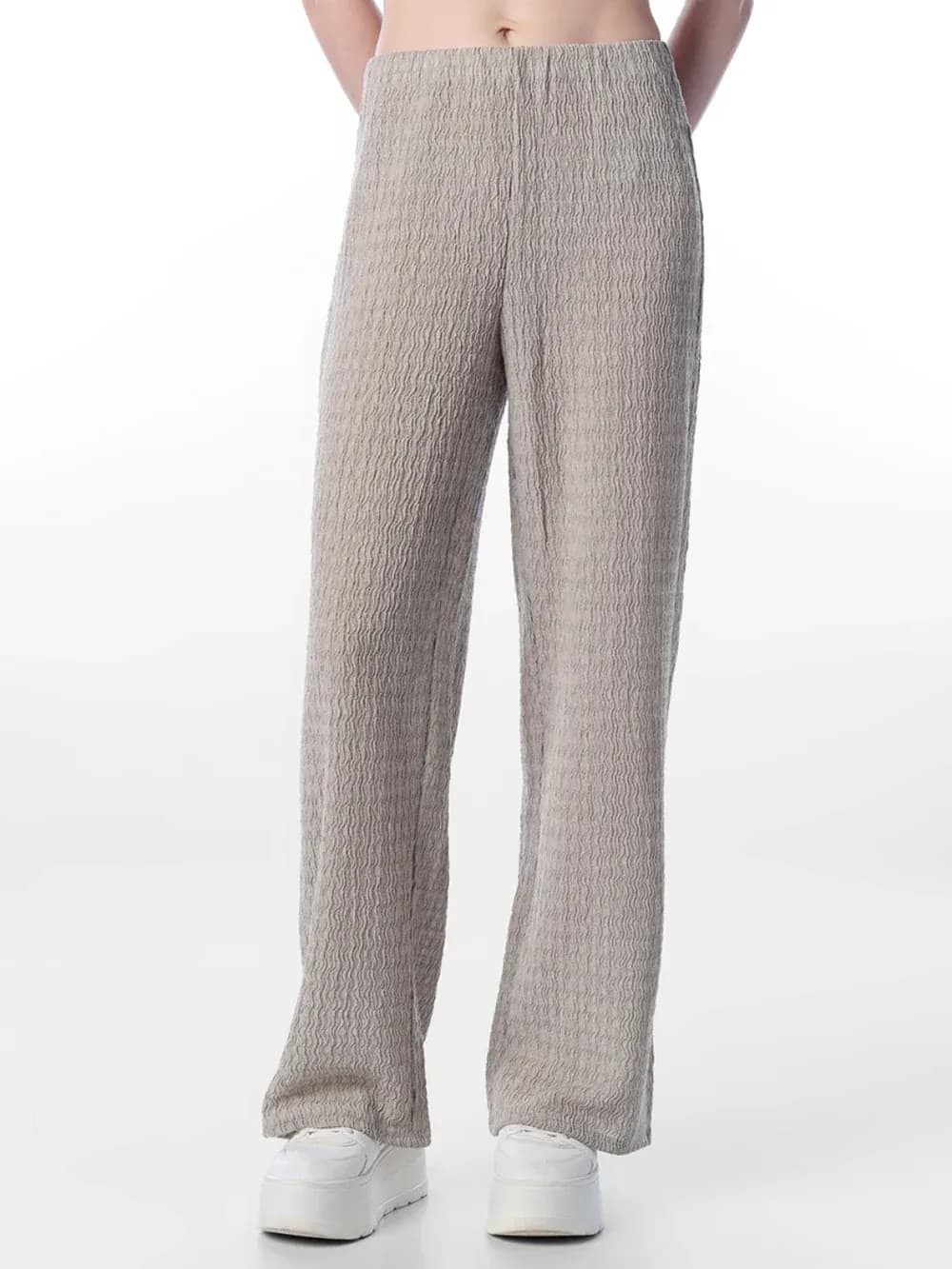 Grey Regular Fit Pants
