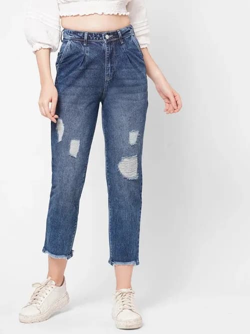 Light Blue High-Rise Baggy Fit Jeans