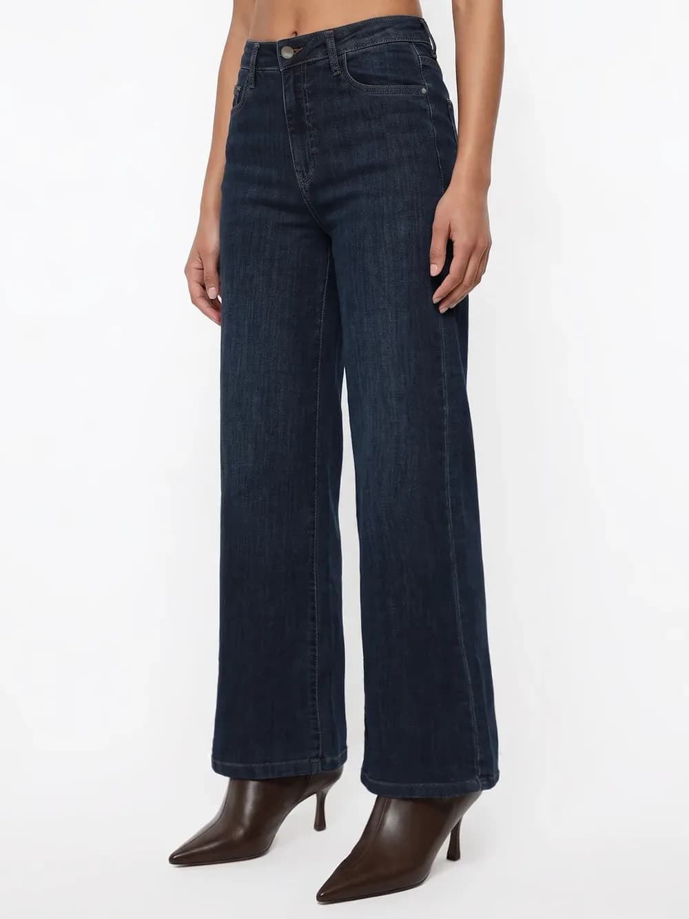 Dark Blue Wide Leg Jeans