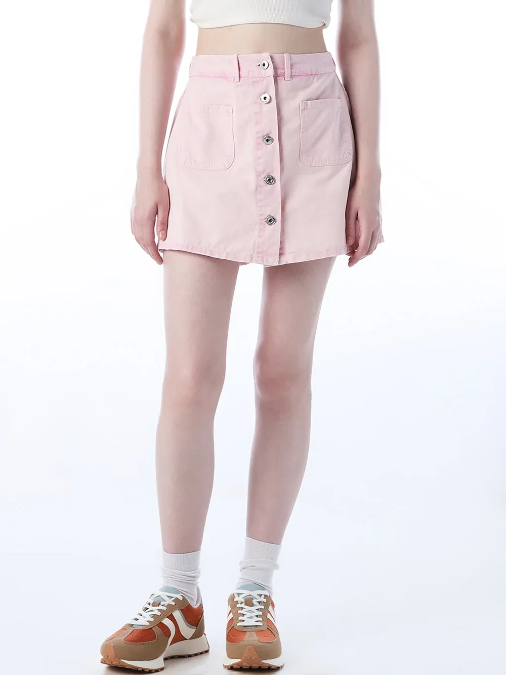 Vintage Washed Denim Skort